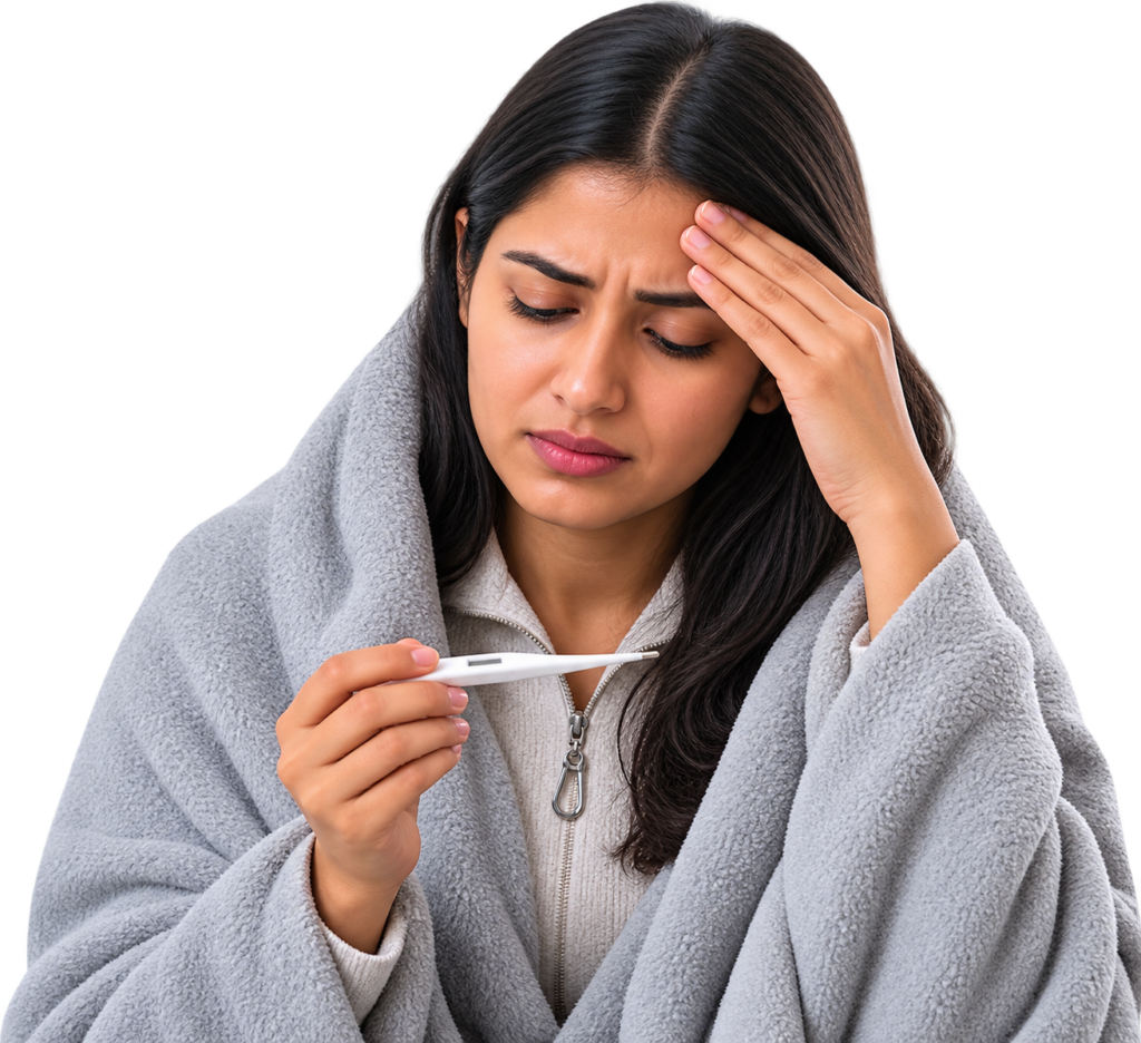Fever Fever consultation at Sharthak Hospital in Musakhedi, Indore